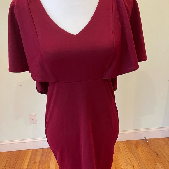 Sexy burgundy dress size medium V-neck - Picture 1 of 9